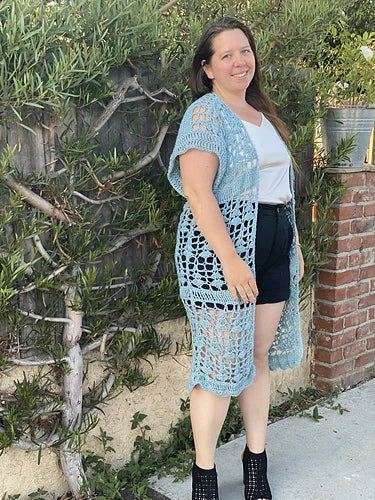 Blooming Shells Cardigan - PDF crochet pattern