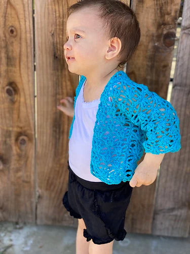 Mini Lotus Blossom Cardigan - PDF crochet pattern