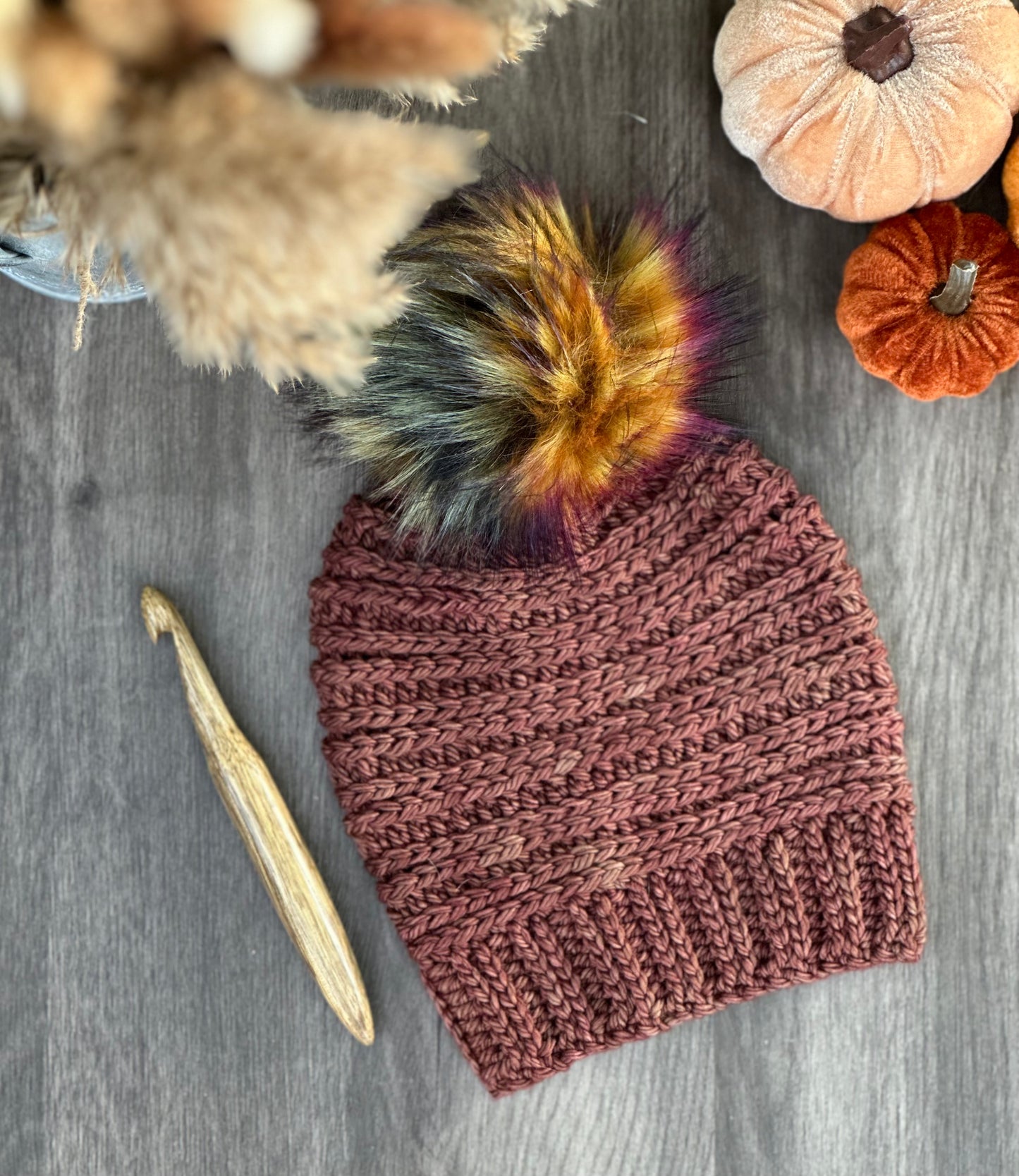 Railroad Beanie - Crochet Pattern PDF