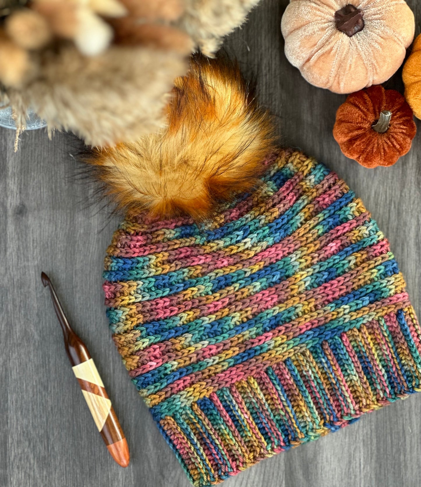 Railroad Beanie - Crochet Pattern PDF