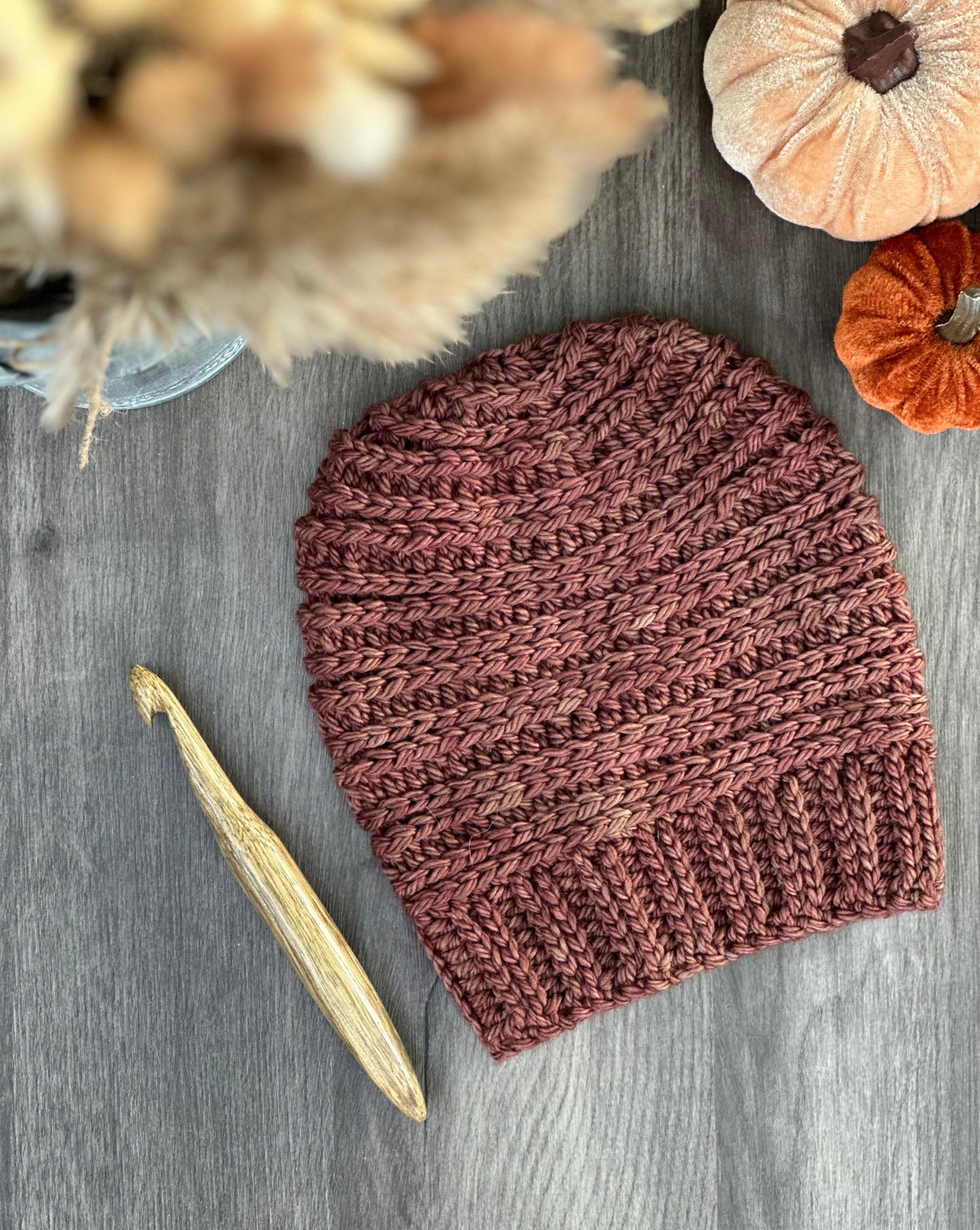 Railroad Beanie - Crochet Pattern PDF