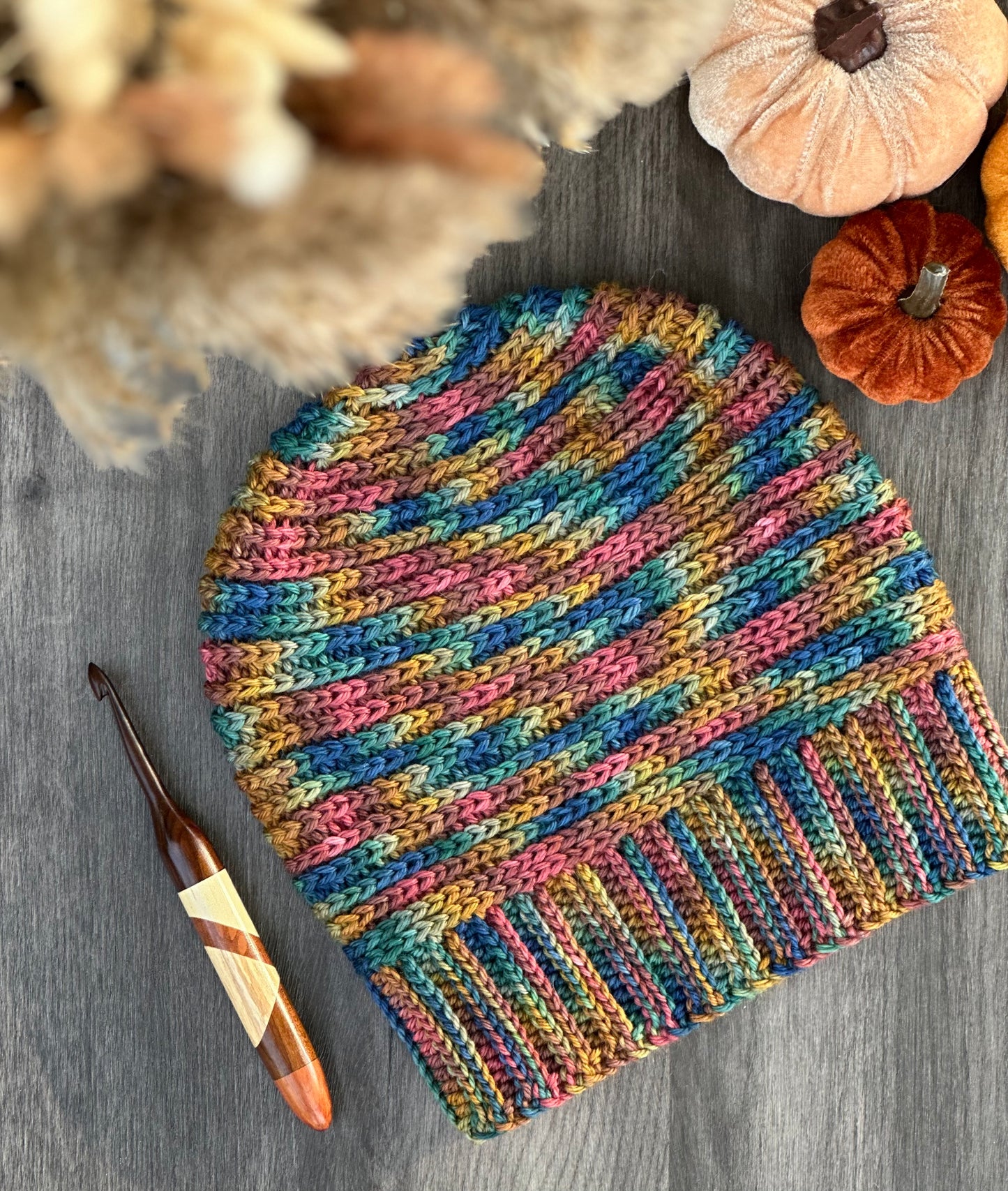 Railroad Beanie - Crochet Pattern PDF