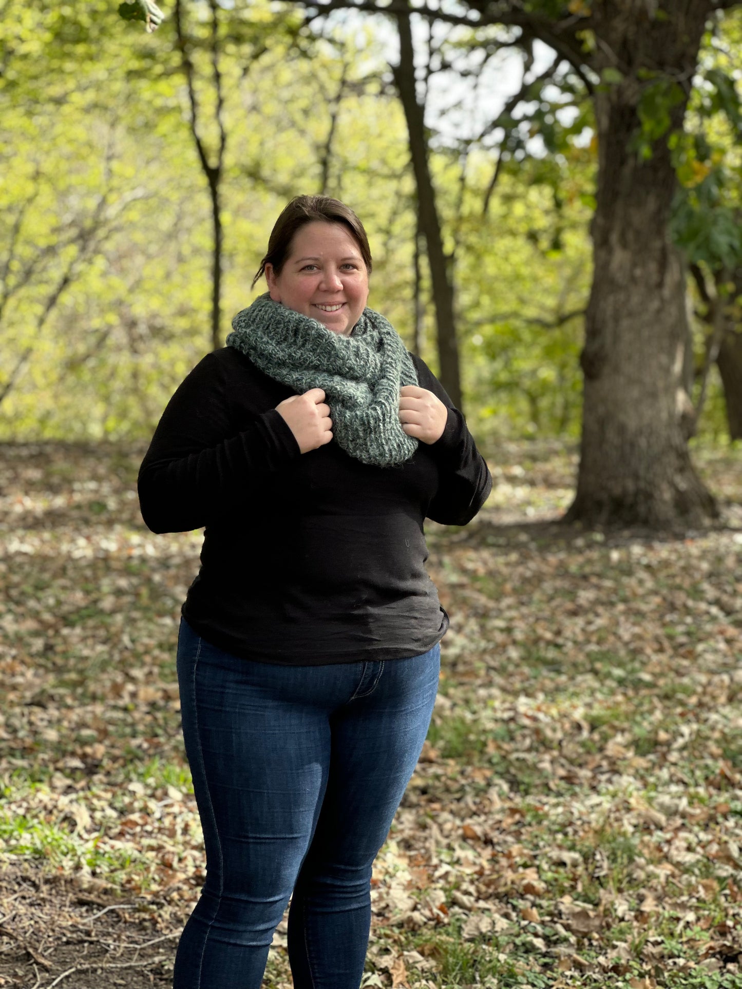 Rustic Comfort Infinity Scarf - Knitting Pattern PDf