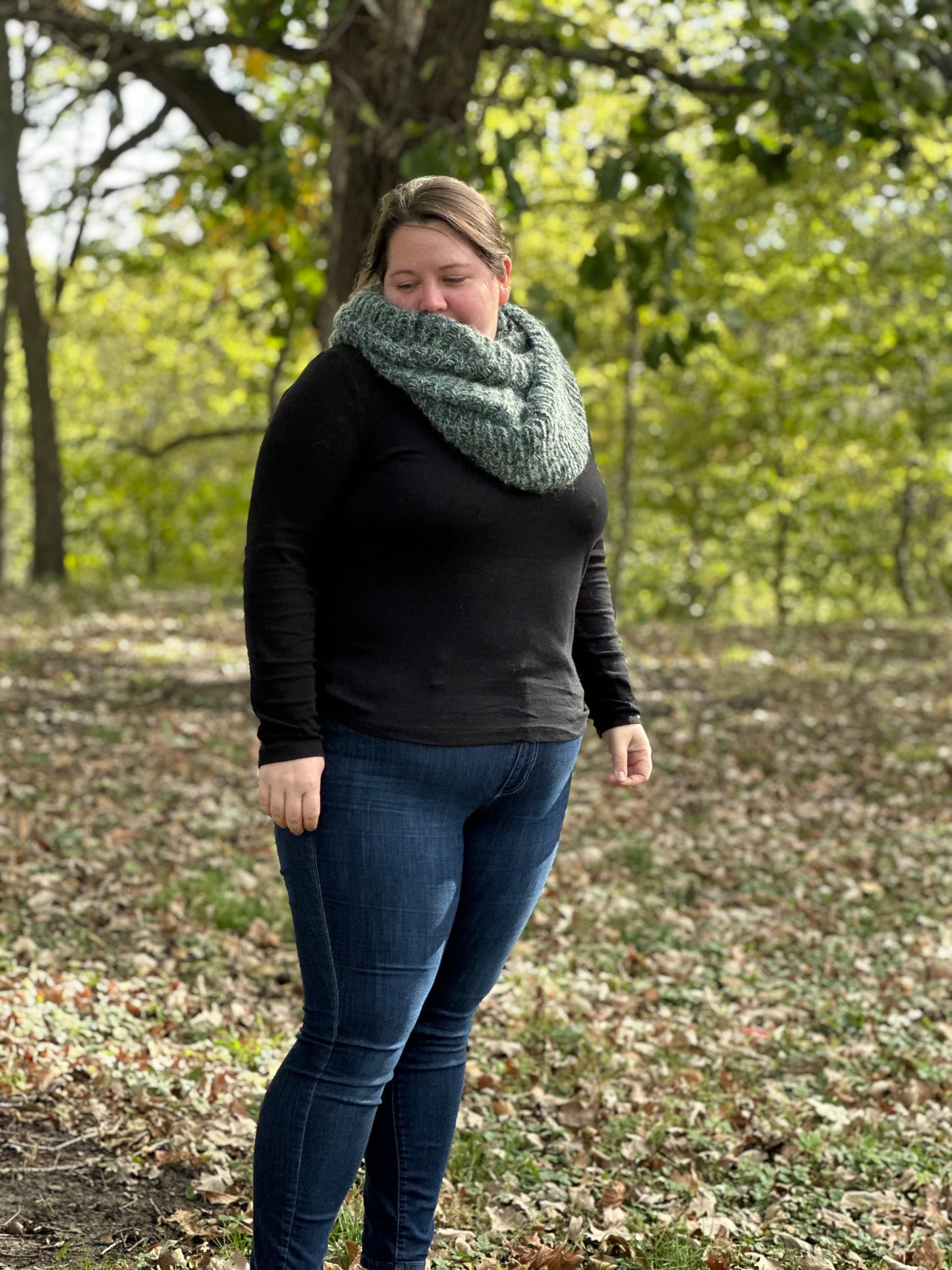 Rustic Comfort Infinity Scarf - Knitting Pattern PDf