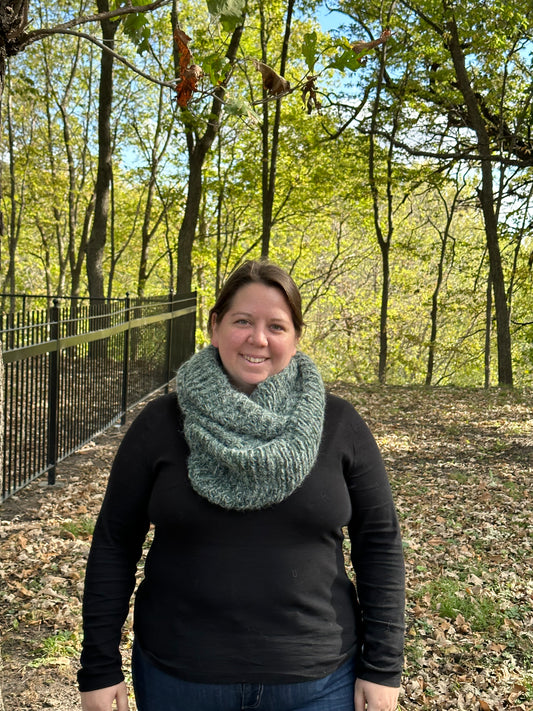 Rustic Comfort Infinity Scarf - Knitting Pattern PDf