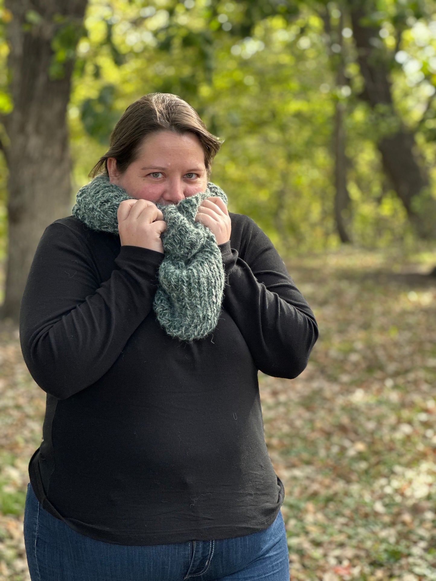 Rustic Comfort Infinity Scarf - Knitting Pattern PDf